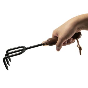 Garden cultivator with wooden handle -TG21041020-B