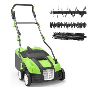 Lawn Scarifier Aerator Grass Dethatcher Rake