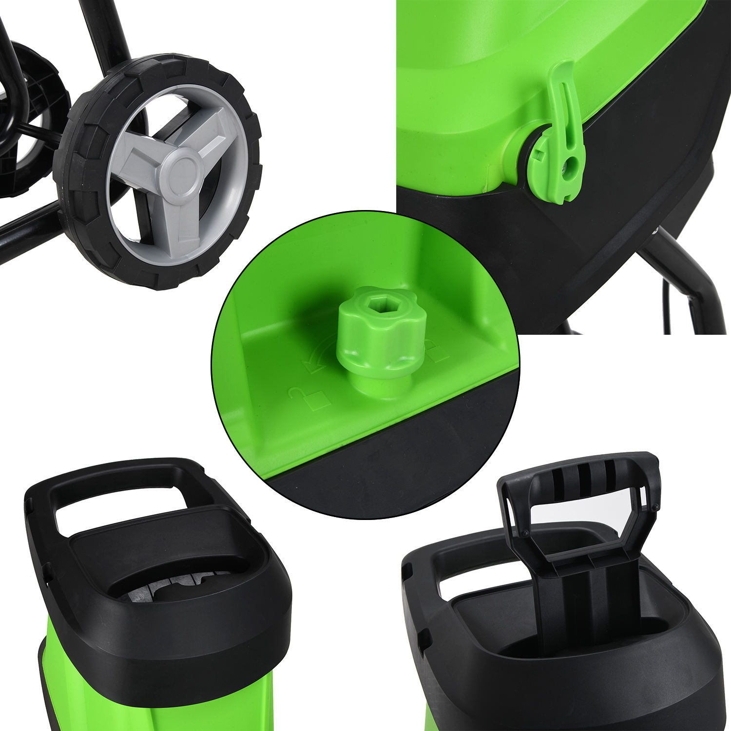 2600W Garden Leaf Shredder Tree Branches Shredder with Reliable Motor for Home Use and Farms -GT114031 - Image 4